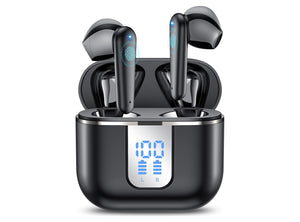 Auricolari Senza Fili con HD Microfono HiFi Stereo Display LED con Riduzione del Rumore Cuffie Bluetooth 5.3  Ricarica Rapida USB-C Impermeabile IP7 Adatto Android iOS