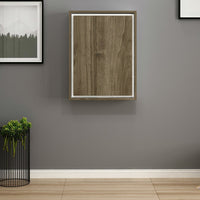 Tavolo Pieghevole a Muro 'Greve' Scrivania Ribaltabile con Scomparti - Bianco/Effetto Noce [en.casa]