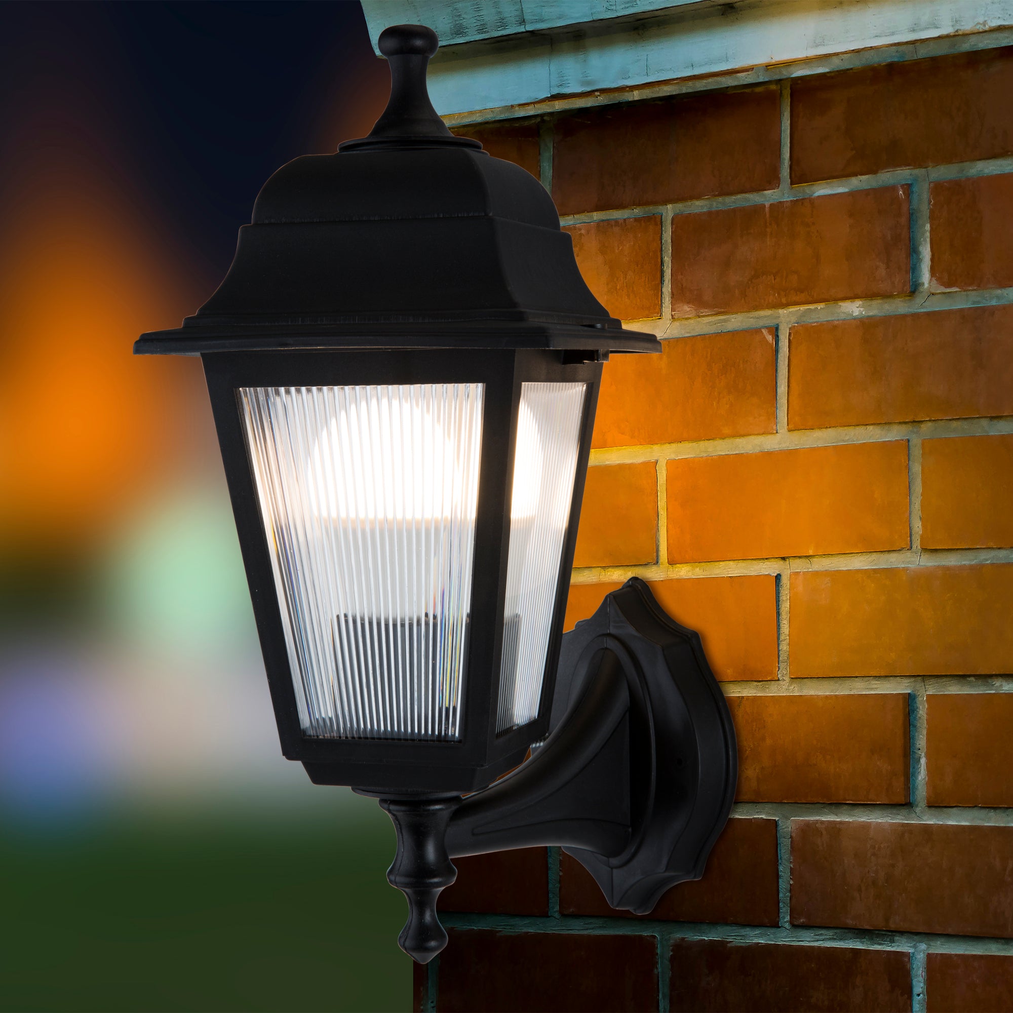 Lampada Esterna da Parete 'Huddersfield' Lanterna con Protezione IP44 - Nero [lux.pro]