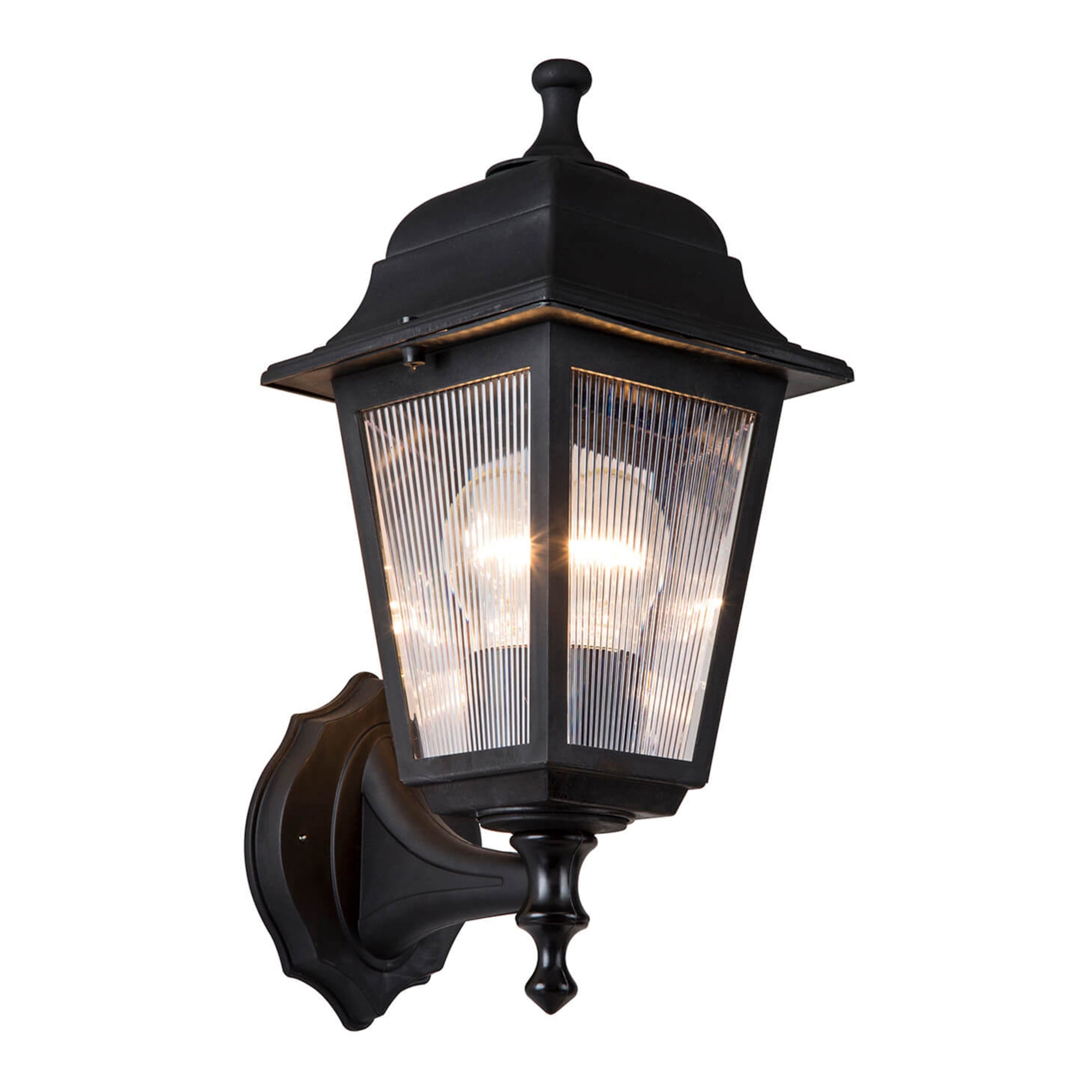Lampada Esterna da Parete 'Huddersfield' Lanterna con Protezione IP44 - Nero [lux.pro]