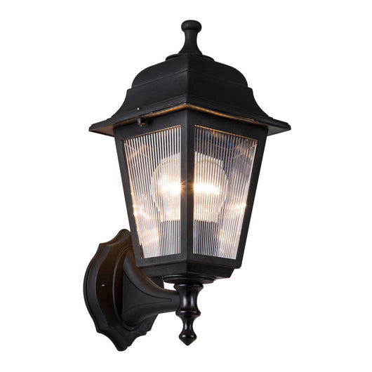 Lampada Esterna da Parete 'Huddersfield' Lanterna con Protezione IP44 - Nero [lux.pro]