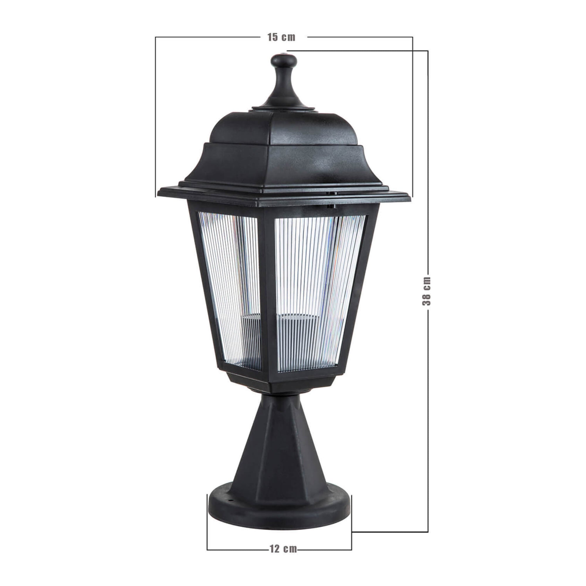 Lampada da Esterno 'Ipswich' Lanterna con Protezione IP44 Impermeabile - Nero [lux.pro]
