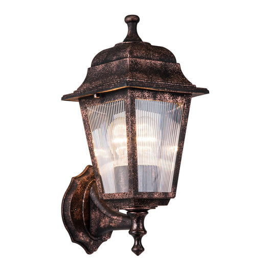 Lampada Esterna da Parete 'Huddersfield' Lanterna con Protezione IP44 - Rame Smerigliato [lux.pro]