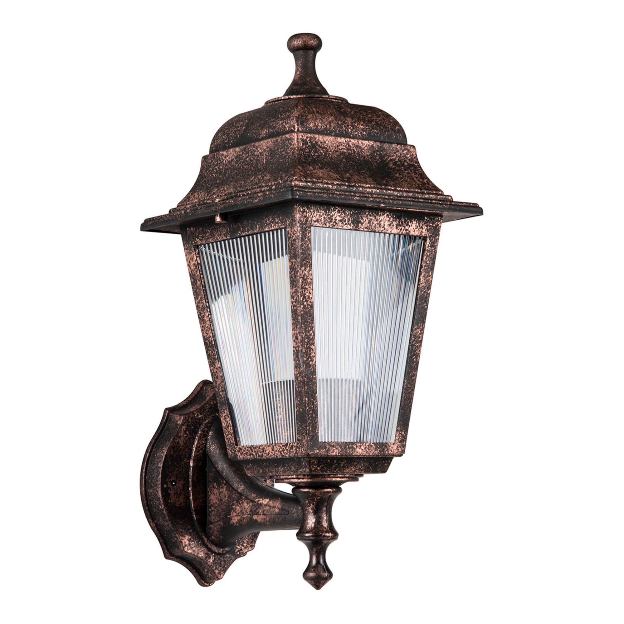 Lampada Esterna da Parete 'Huddersfield' Lanterna con Protezione IP44 - Rame Smerigliato [lux.pro]