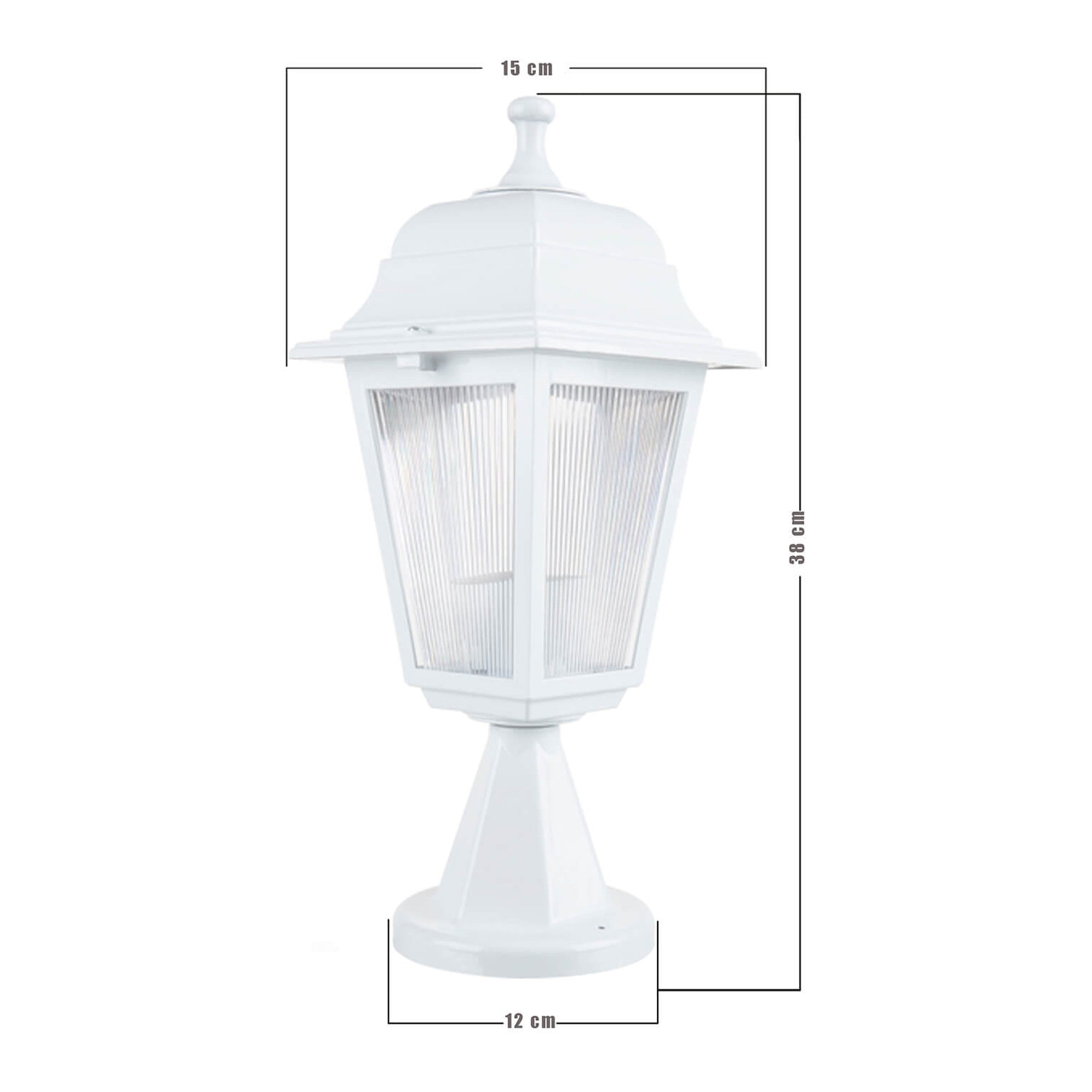Lampada da Esterno 'Ipswich' Lanterna con Protezione IP44 Impermeabile - Bianco [lux.pro]