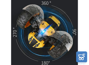 Auto Radiocomandata Mostop RC Stunt Car Remote Control Car per Bambini, 1/14 2.4 Ghz Ricaricabile Off Road Bumble Tumble Bee Truck Rock Crawler Veicolo Giocattolo con Musica e Luce - Vespa