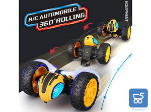 Auto Radiocomandata Mostop RC Stunt Car Remote Control Car per Bambini, 1/14 2.4 Ghz Ricaricabile Off Road Bumble Tumble Bee Truck Rock Crawler Veicolo Giocattolo con Musica e Luce - Vespa