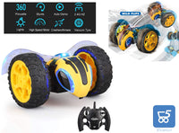 Auto Radiocomandata Mostop RC Stunt Car Remote Control Car per Bambini, 1/14 2.4 Ghz Ricaricabile Off Road Bumble Tumble Bee Truck Rock Crawler Veicolo Giocattolo con Musica e Luce - Vespa