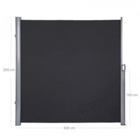 Tenda laterale per balcone terrazzo ombrellone grigio scuro 200 x 300 grigio scuro 12_0000983