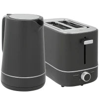 Set Bollitore da 1,7 L e Tostapane con 6 livelli di doratura, Grigio