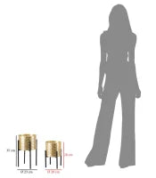 Portavasi Glissy Stand Coppia -A- cm Ø 21X38-19X28