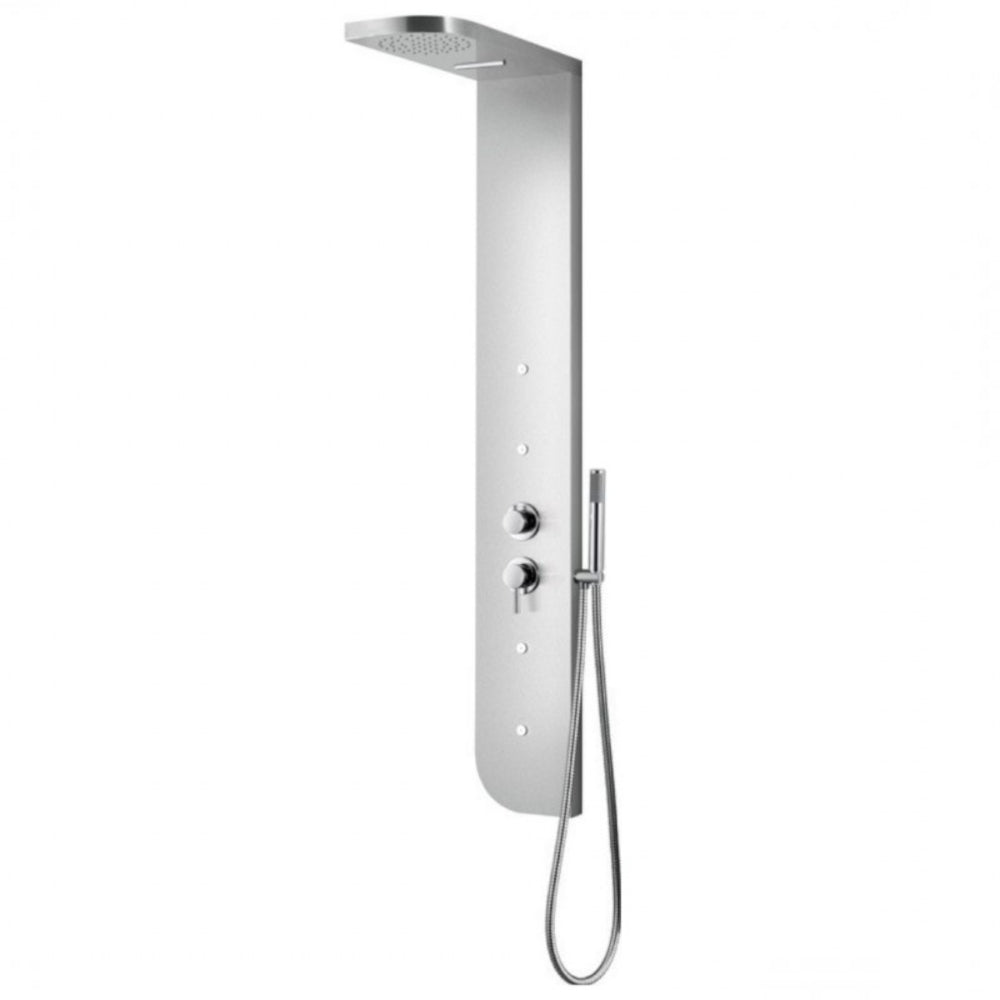 Colonna doccia acciaio inox 4 funzioni getto a cascata 4 bocchette idro lombari l20xp50xh150 005 *** finitura- cromo ...