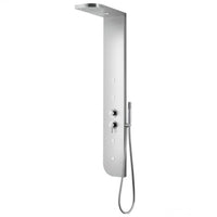 Colonna doccia acciaio inox 4 funzioni getto a cascata 4 bocchette idro lombari l20xp50xh150 005 *** finitura- cromo ...