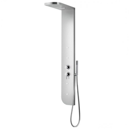 Colonna doccia acciaio inox 4 funzioni getto a cascata 4 bocchette idro lombari l20xp50xh150 005 *** finitura- cromo ...