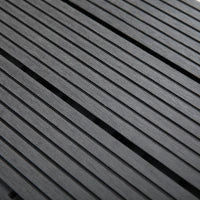 Set 11 Piastrelle per Esterni ad Incastro Antiscivolo in HDPE Riciclato, 30x30x2.2 cm, Grigio