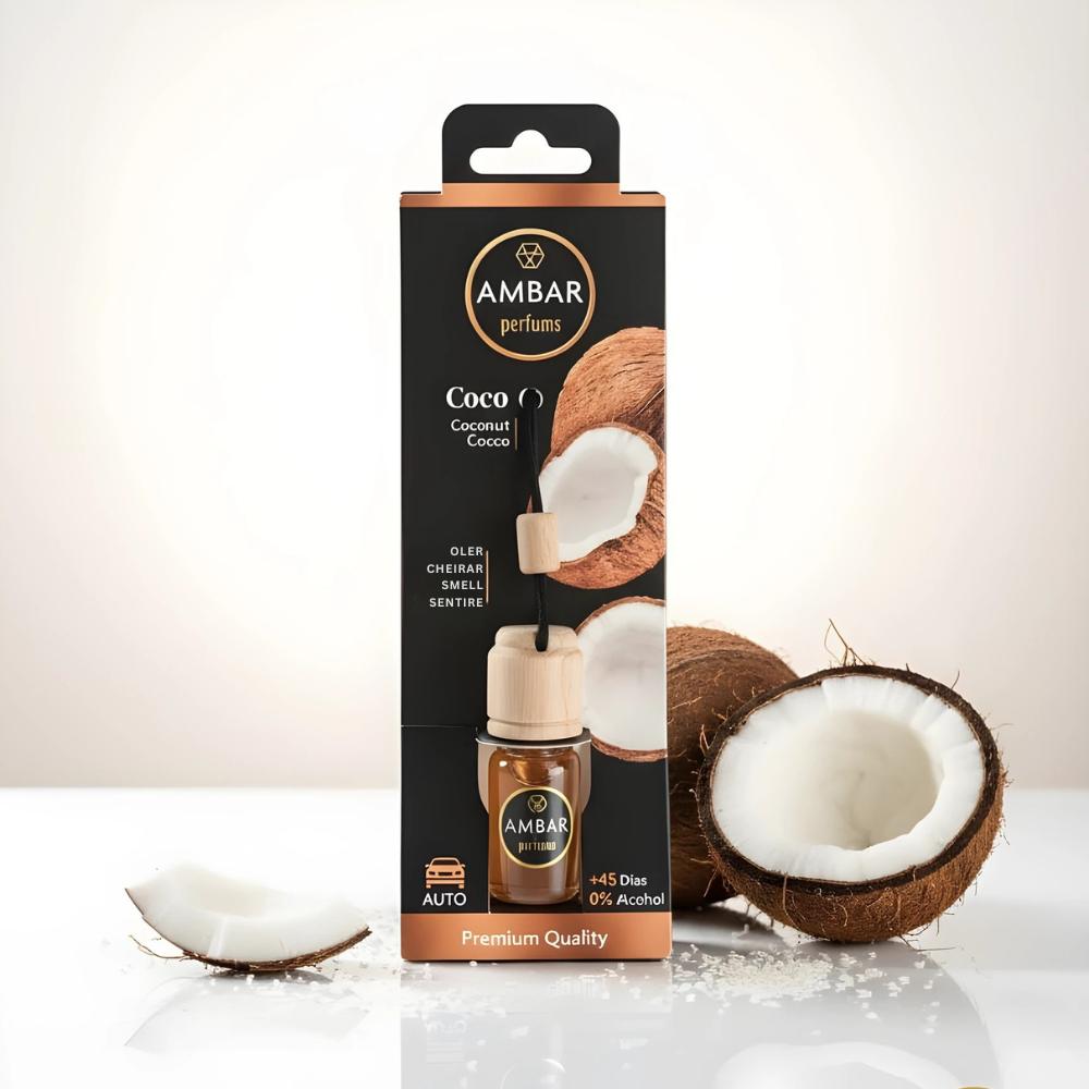 Deodorante auto cocco naturale senza alcol per freschezza duratura