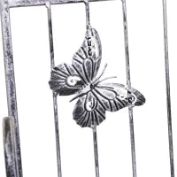 Scaffale Fioriera 3 Ripiani Pieghevole da Giardino Balcone, Metallo, Argento, 44x25x96 cm