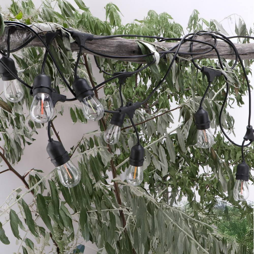 Ledme ghirlanda led solare 3w con 10 lampadine e27 da esterno ip65 rgb