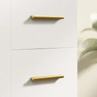 Mobile Sottolavabo Bagno, Design a Tre Livelli, MDF, Truciolato, Bianco