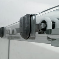 Siro - Box doccia tondo scorrevole 4 ante 80x80 cm cromo/trasparente