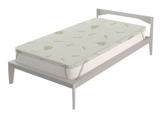 Topper Matrimoniale Sfoderabile con Elastici Adel Aloe