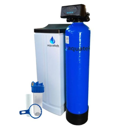 Addolcitore Acqua Domestico Pure Wave 30L con Resine Cationiche, Valvola Runxin F69, By-Pass e Filtro 50?