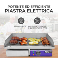 Piastra Elettrica da Cucina 50cm per Bar, Caffé, Ristoranti, Feste e Barbecue