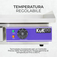 Piastra Elettrica da Cucina 50cm per Bar, Caffé, Ristoranti, Feste e Barbecue