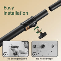 SoBuy FRG34-II-SCH, Telescopic Appendiabiti da Terra, Robusto Stand Appendiabiti con Aste e Ripiani, Armadio Aperto Regolabile per Camera da Letto, Porta Abiti Nero