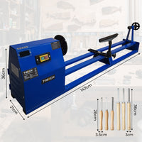 Tornio per Lavorazione e Tornitura Legno 1 Metro 4 Velocità Professionale