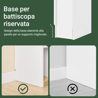 SoBuy Comodini con Piano Rimovibile e Cassetto, Tavolino Stretto per Divano, Comodini per Camera e Soggiorno, Tavolo Alto Stretto Bianco e Legno 20 x 35 x 60 cm FBT163-WN