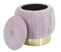 Puff Contenitore Paris Rosa Cm Ø 41X41