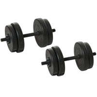 Easycomfort Set Manubri Palestra 20kg (4x2.5kg, 4x2kg) con 8 Dischi da 2kg, 2.5kg, Ø25mm, per Allenamento a Casa