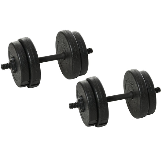 Easycomfort Set Manubri Palestra 20kg (4x2.5kg, 4x2kg) con 8 Dischi da 2kg, 2.5kg, Ø25mm, per Allenamento a Casa
