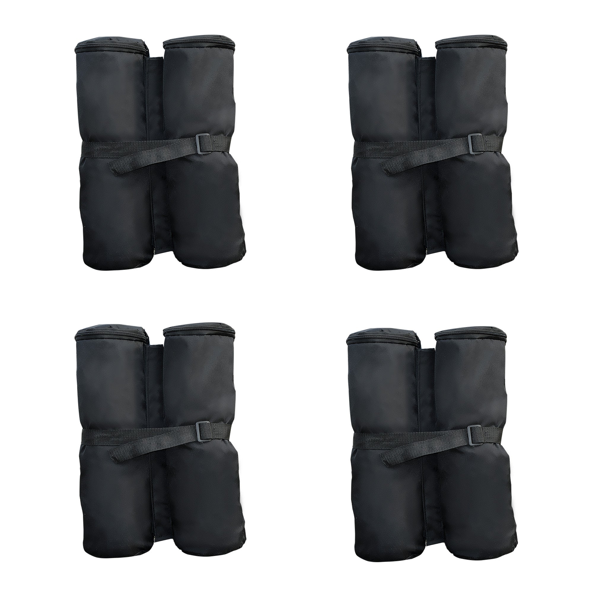 Easycomfort Set 4 Pesi per Gazebo in Tessuto Impermeabile da Riempire con 15kg di Sabbia o Ghiaia - Nero