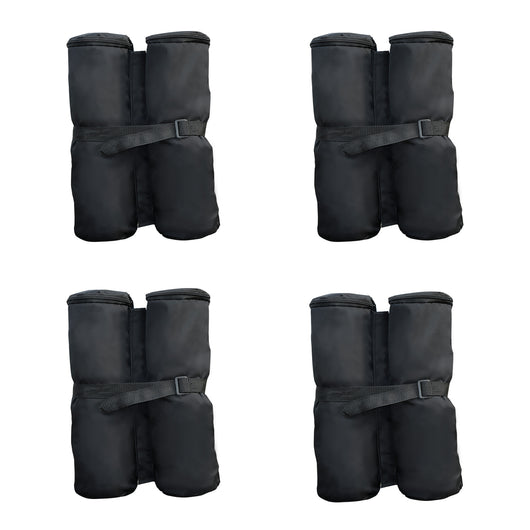 Easycomfort Set 4 Pesi per Gazebo in Tessuto Impermeabile da Riempire con 15kg di Sabbia o Ghiaia - Nero