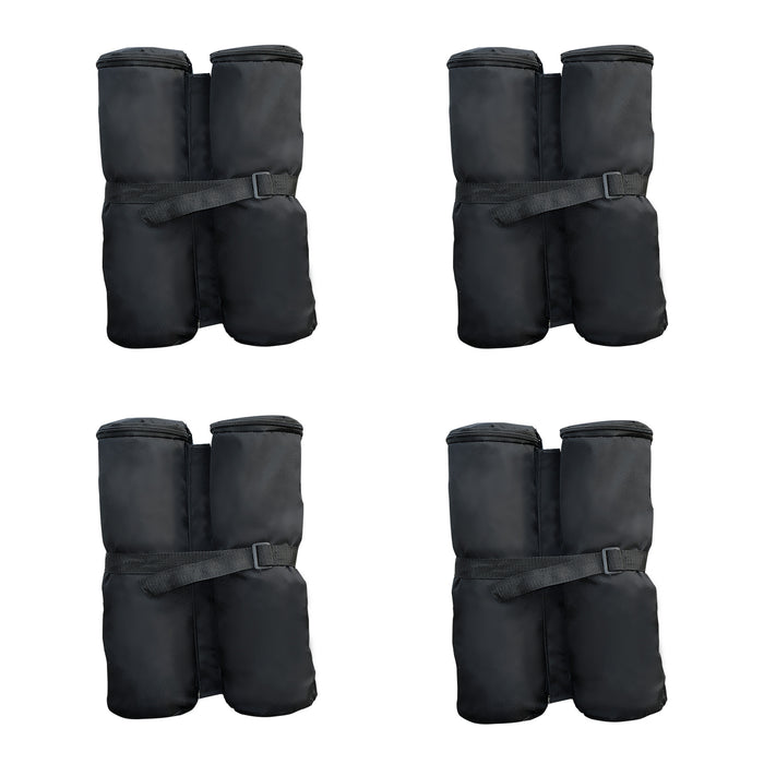 Easycomfort Set 4 Pesi per Gazebo in Tessuto Impermeabile da Riempire con 15kg di Sabbia o Ghiaia - Nero