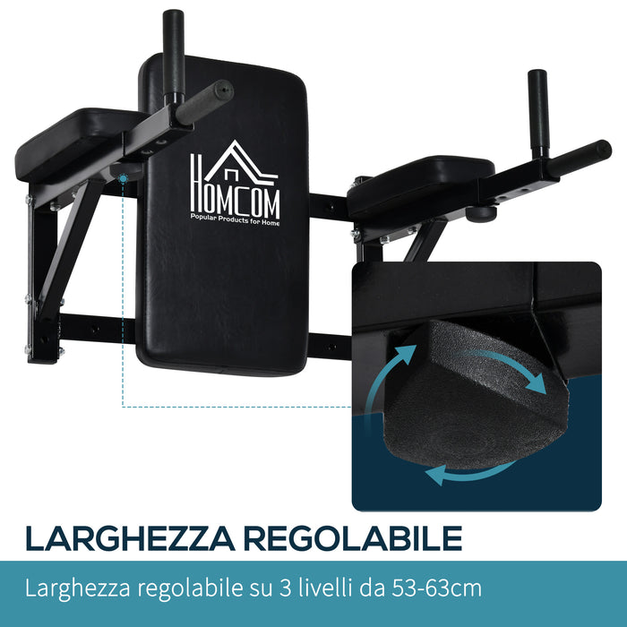 Easycomfort Supporto per Sollevamenti Fissaggio a Parete per Allenamento Muscolari Tubi d'Acciaio Nero