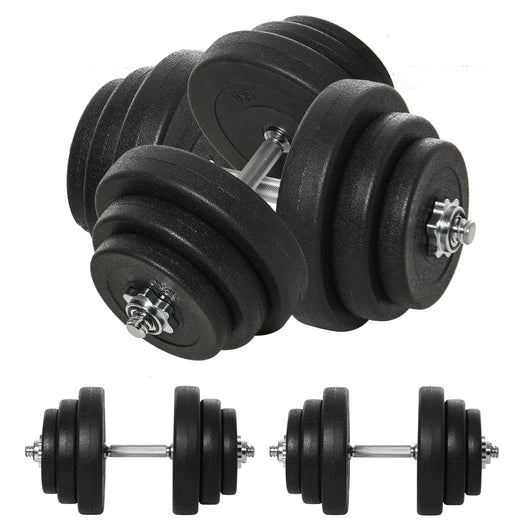 Easycomfort Set Manubri Palestra 40kg (4x5kg, 4x2.5kg, 4x1.5kg), Pesi Palestra con 12 Dischi da 1.5kg, 2.5kg, 5kg, ?25mm, per Allenamento a Casa
