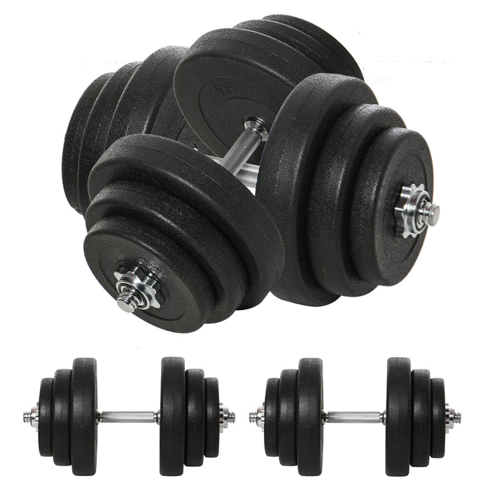 Easycomfort Set Manubri Palestra 40kg (4x5kg, 4x2.5kg, 4x1.5kg), Pesi Palestra con 12 Dischi da 1.5kg, 2.5kg, 5kg, ?25mm, per Allenamento a Casa