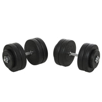 Easycomfort Set Manubri Palestra 50kg (8x5kg, 4x1.5kg), Pesi Palestra con 12 Dischi da 1.5kg, 5kg, ?25mm, per Allenamento a Casa
