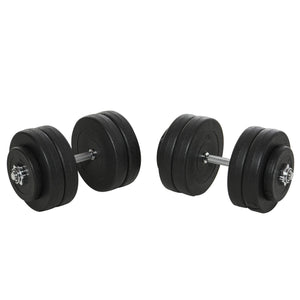 Easycomfort Set Manubri Palestra 50kg (8x5kg, 4x1.5kg), Pesi Palestra con 12 Dischi da 1.5kg, 5kg, ?25mm, per Allenamento a Casa