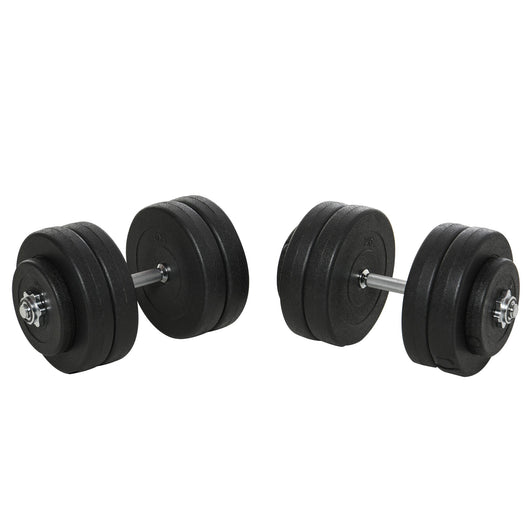 Easycomfort Set Manubri Palestra 50kg (8x5kg, 4x1.5kg), Pesi Palestra con 12 Dischi da 1.5kg, 5kg, ?25mm, per Allenamento a Casa