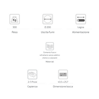 Forno legna tradizionale cottura diretta per pizze gusto 80 capienza 2/3 pizze