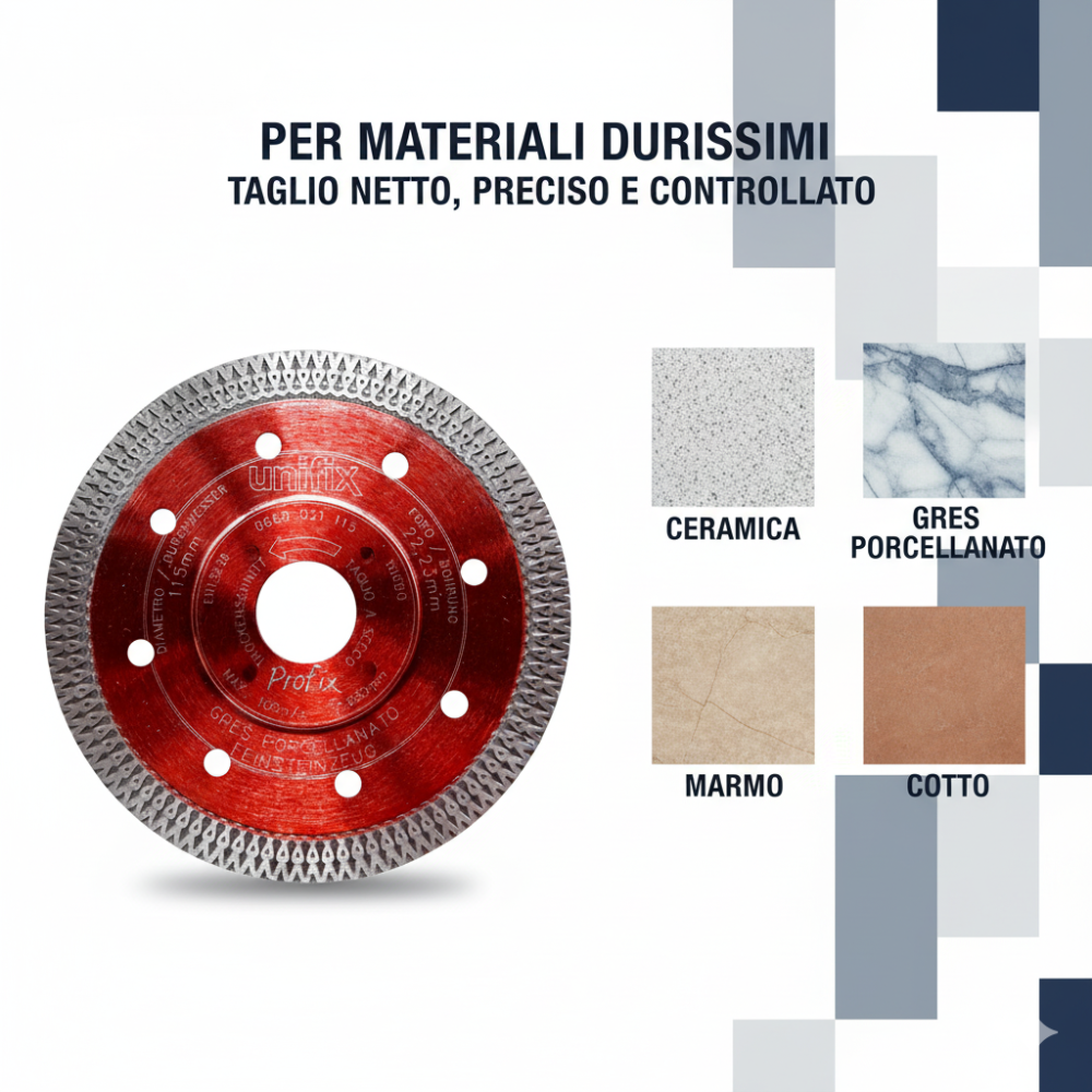 Disco diamantato per gres, marmo e cotto Ø 115 mm