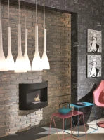 E-STYLO Biocamino da parete moderno, perfetto per creare un’atmosfera calda e accogliente nella tua casa, 15.5cm X 63cm H. 45cm