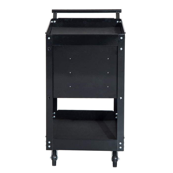 Easycomfort Carrello da Officina Professionale Cassettiera Portautensili in Lamiera, Nero, 68 x 46 x 88cm