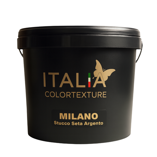 Decorativo murale milano colore argento effetto seta riflessi perlescenti *** formato 5 kg, confezione 1