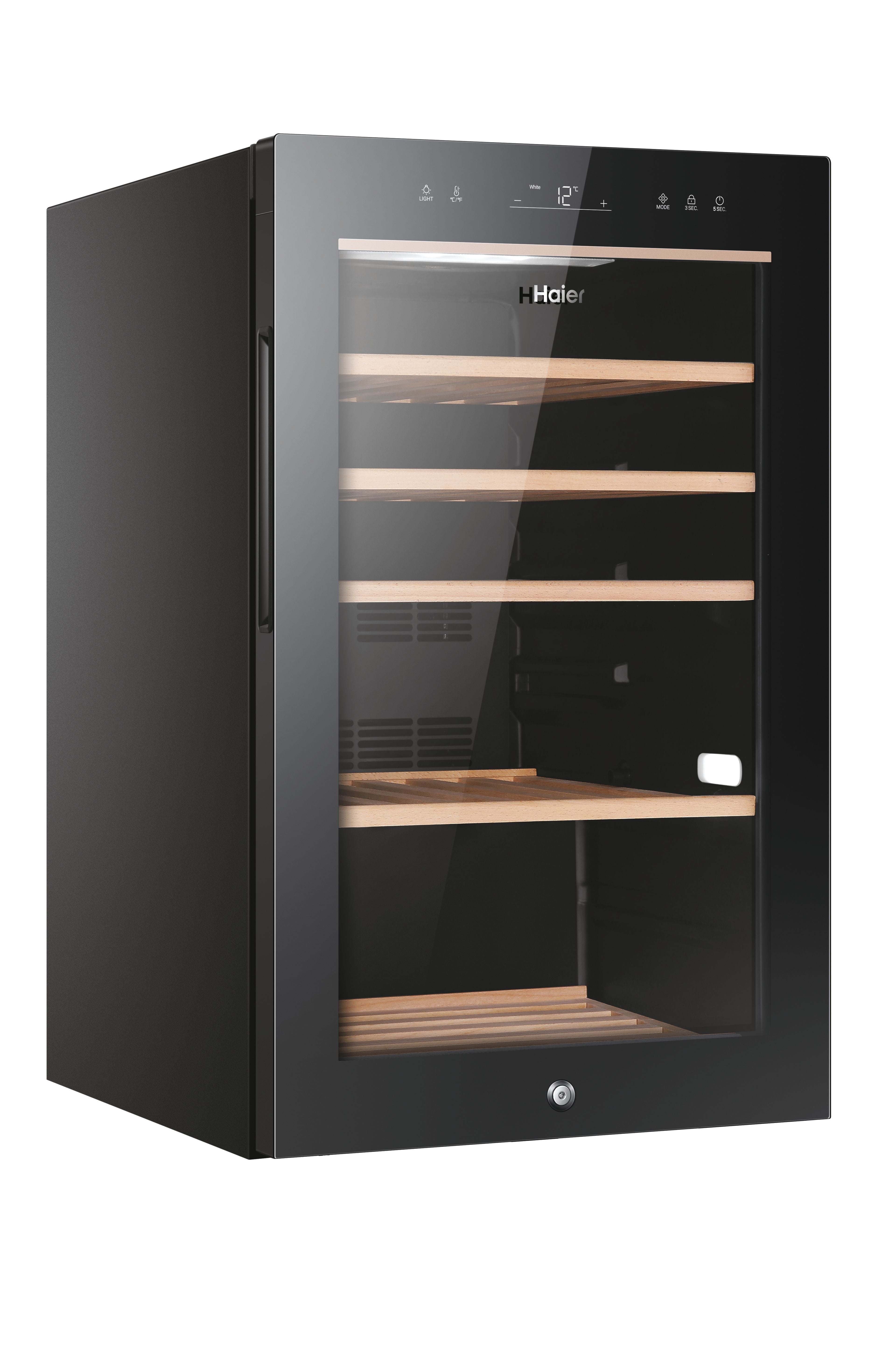 Cantinetta vino Haier Wine Bank 50 Serie 5 HWS49GA con compressore Libera installazione Nero 49 bottiglie