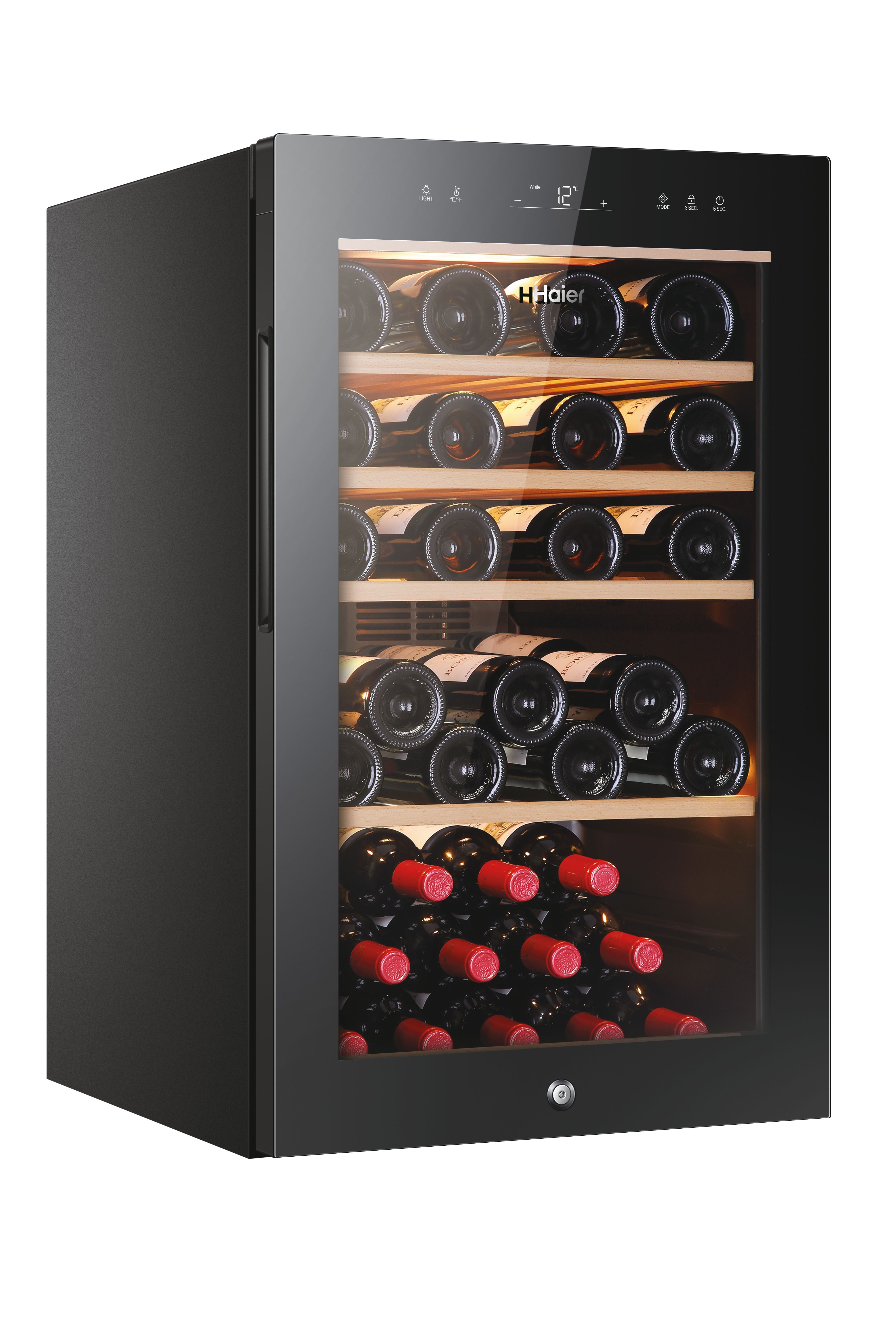 Cantinetta vino Haier Wine Bank 50 Serie 5 HWS49GA con compressore Libera installazione Nero 49 bottiglie
